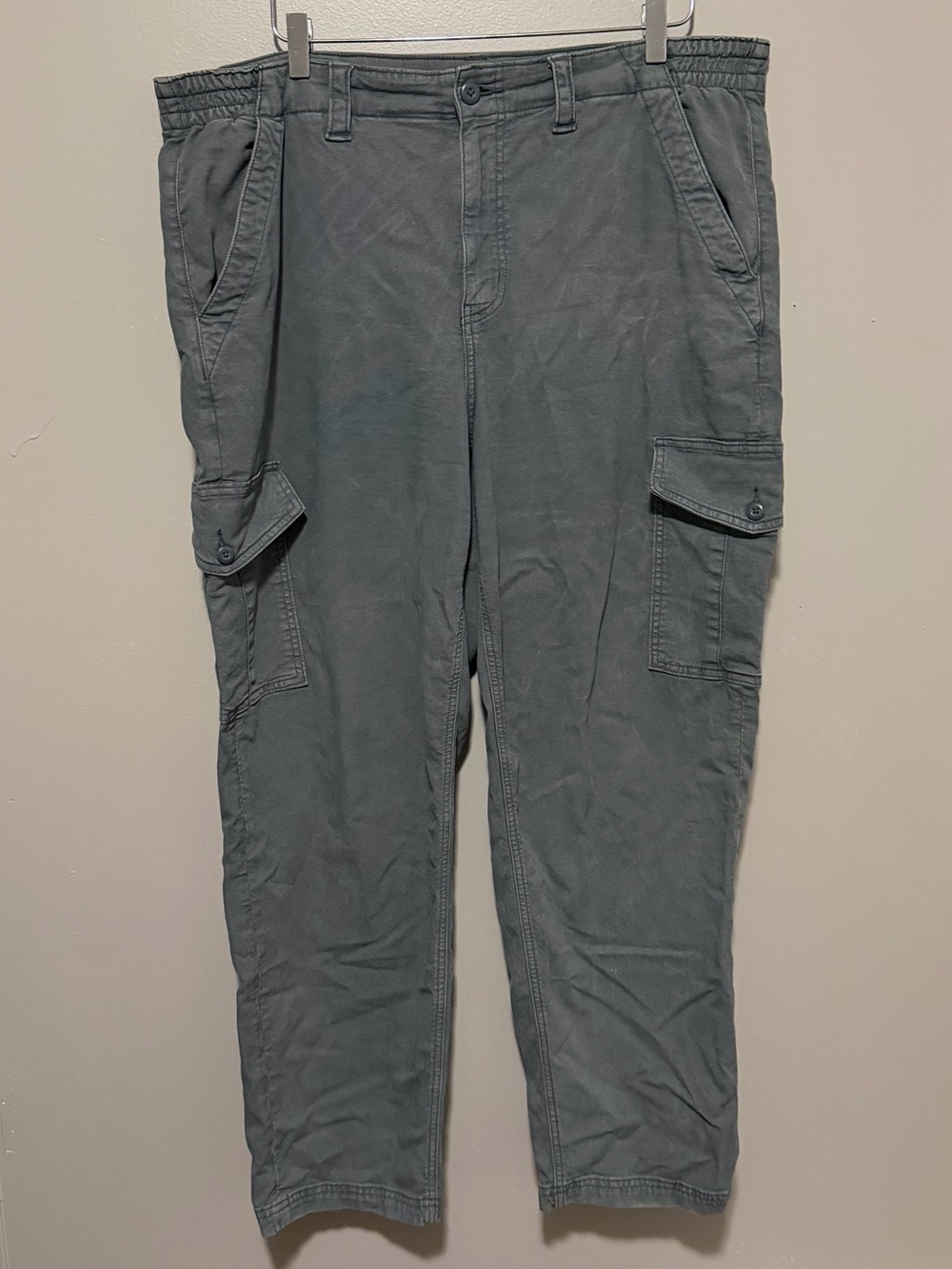 AE American Eagle Women’s STRETCH CARGO STRAIGHT Pants Dark Green Size 18